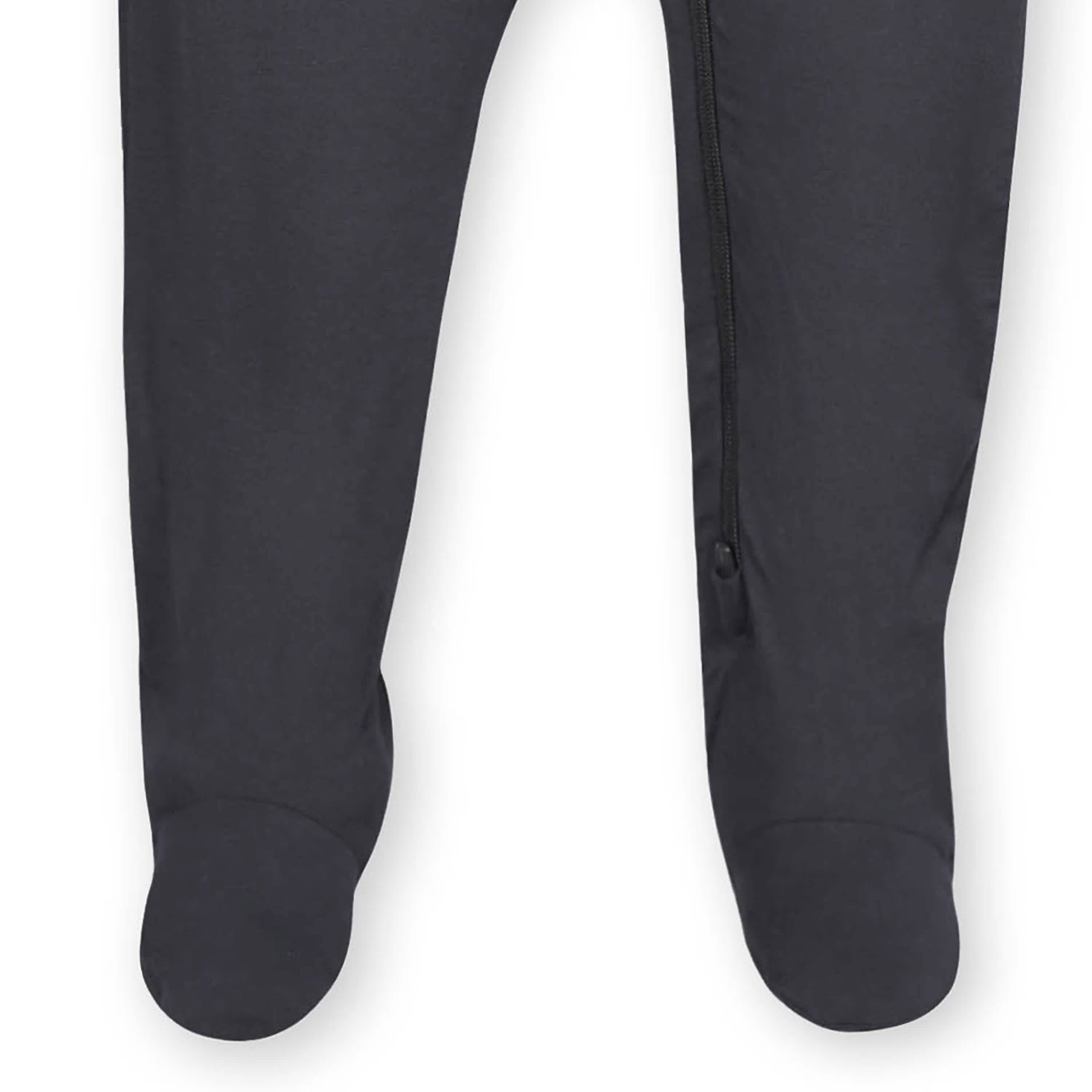 Baby & Toddler Charcoal Buttery-Soft Viscose Made from Eucalyptus Snug Fit Footed Pajamas