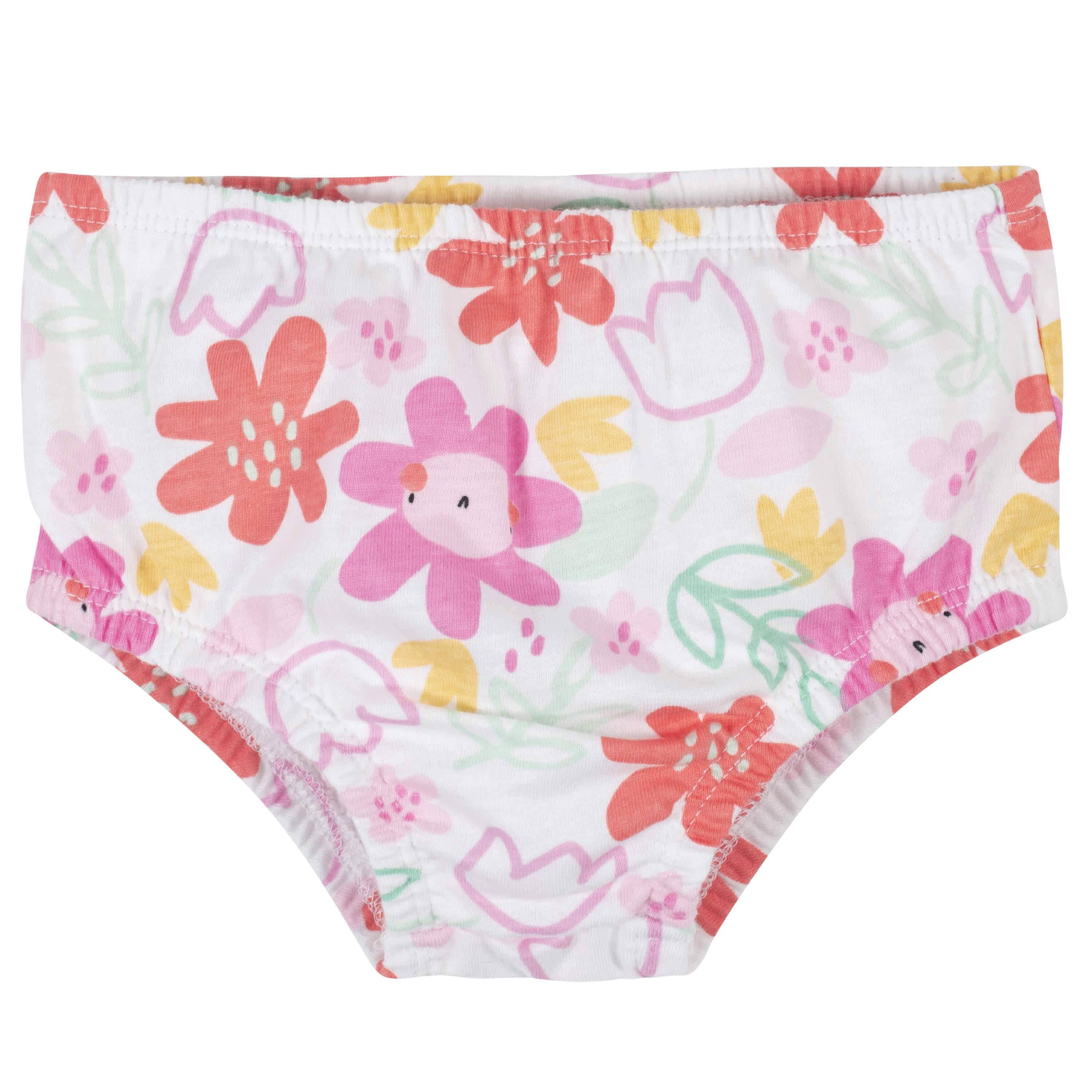 3-Piece Baby & Toddler Girls Garden Dress, Diaper Cover & Sun Hat Set-Gerber Childrenswear