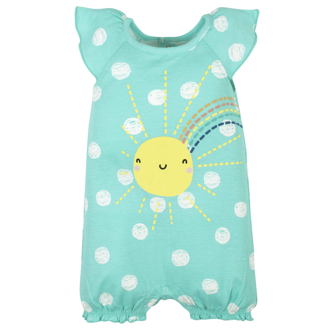 Baby Girls 2-Pack Sunshine Rompers-Gerber Childrenswear
