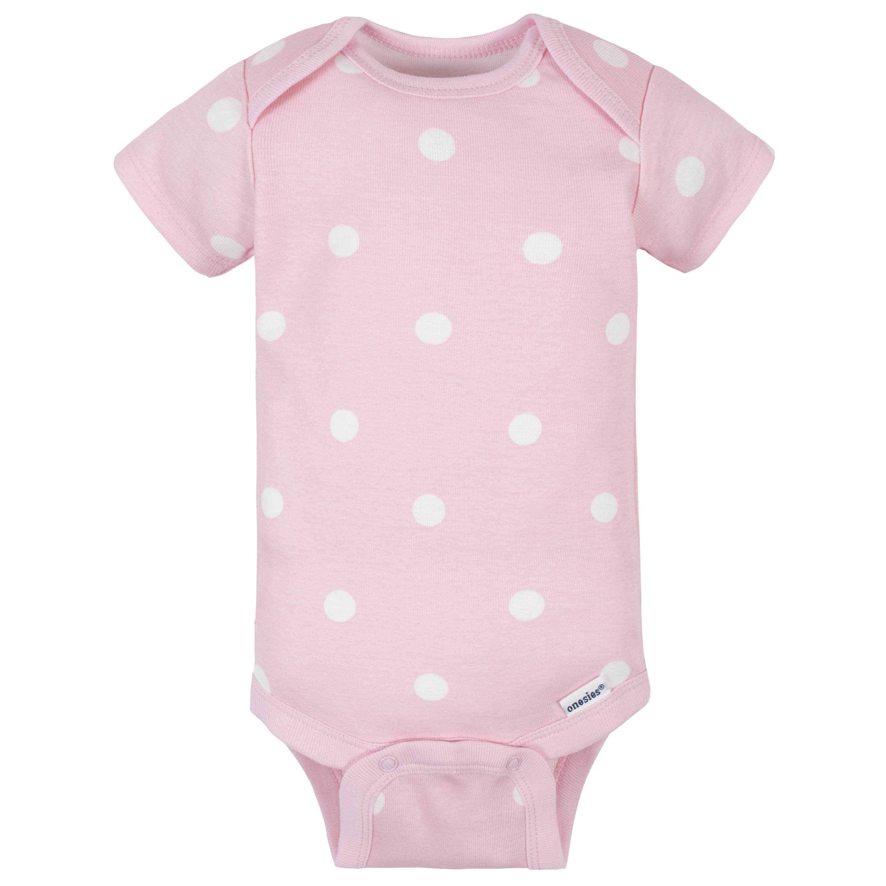 8-Pack Baby Girls Princess Short Sleeve Onesies® Bodysuits-Gerber Childrenswear