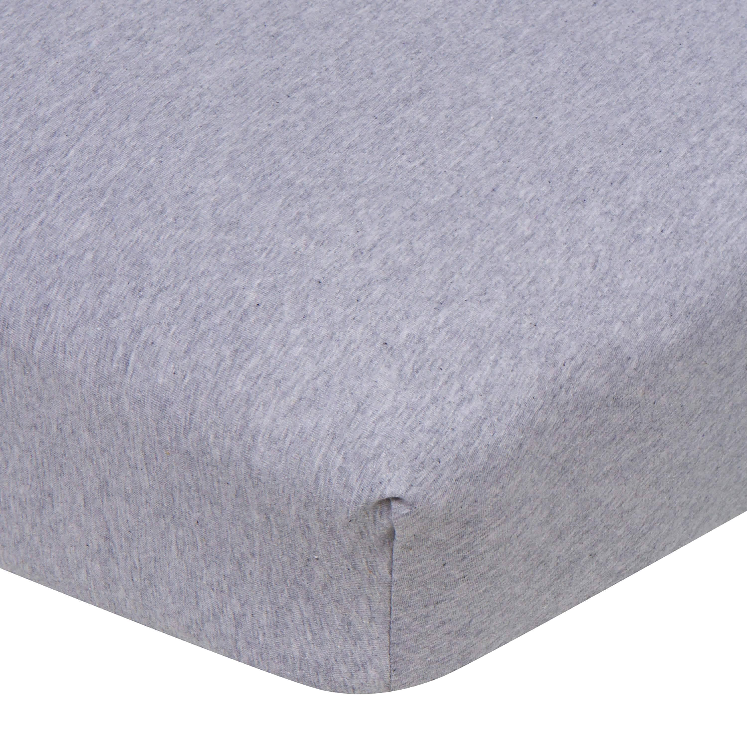 Boys Gray Fitted Crib Sheet-Gerber Childrenswear