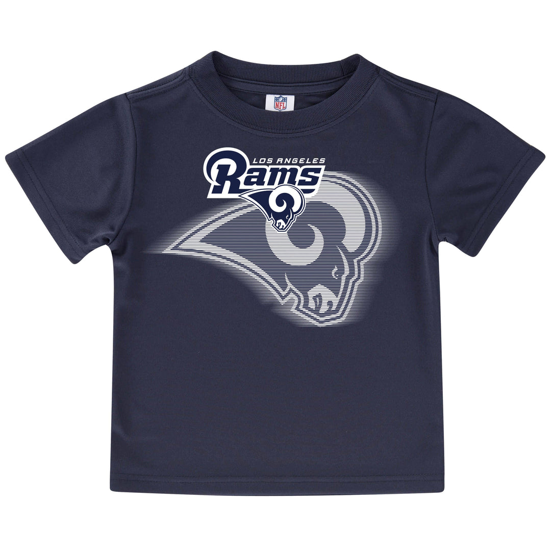 Los Angeles Rams Toddler Boys Short Sleeve Logo Tee Shirt-Gerber Childrenswear