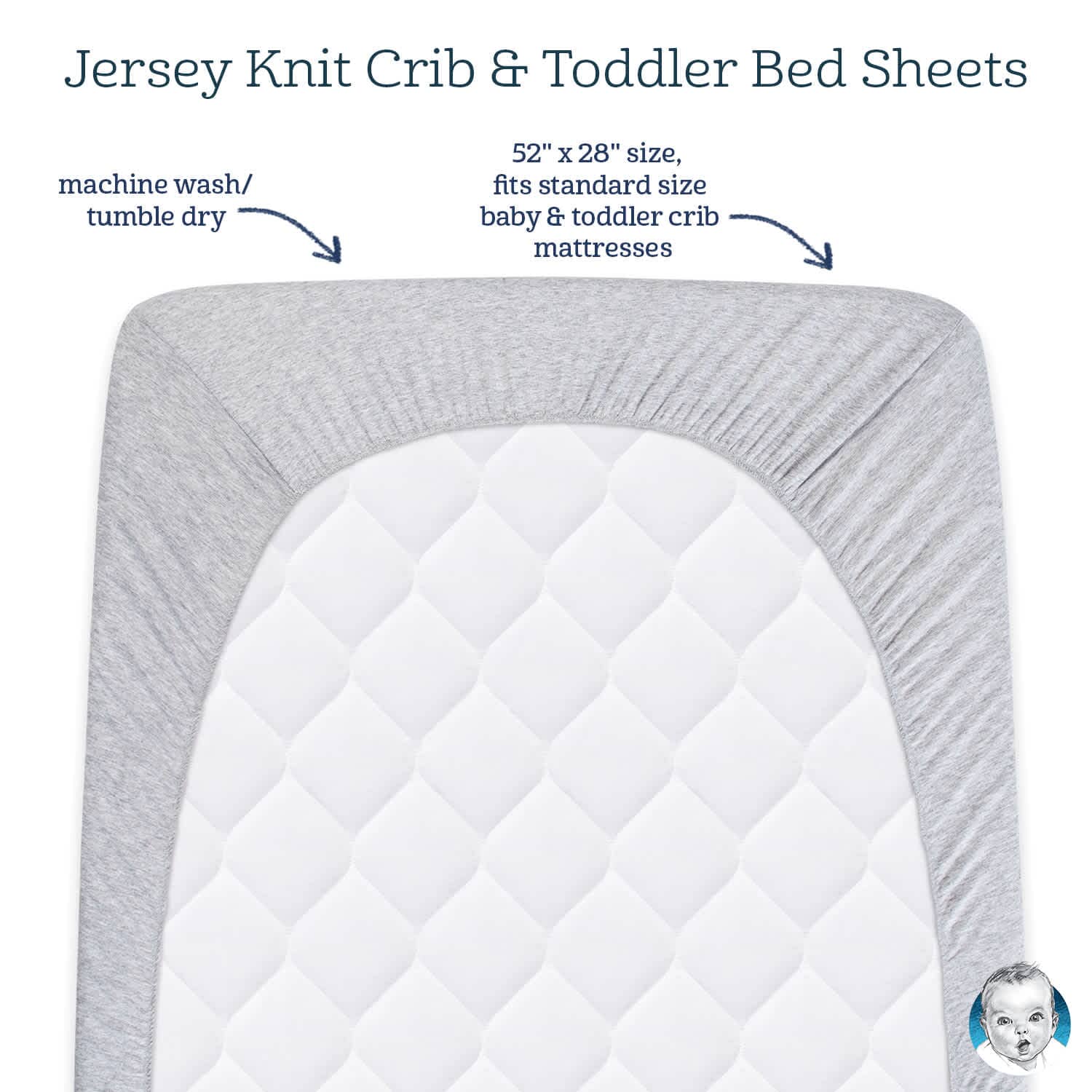 Boys Stripes Fitted Crib Sheet-Gerber Childrenswear