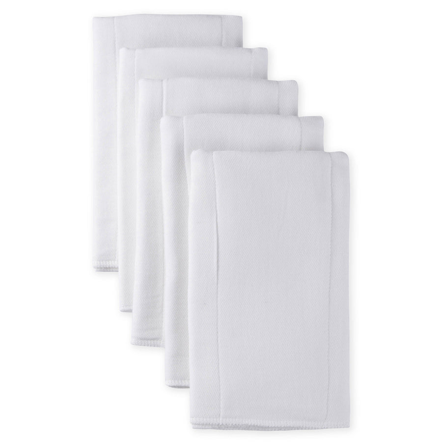 5-Pack Gerber Organic White Prefold Gauze Diapers-Gerber Childrenswear