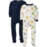 2-Pack Baby & Toddler Boys Earth Snug Fit Footed Cotton Pajamas-Gerber Childrenswear