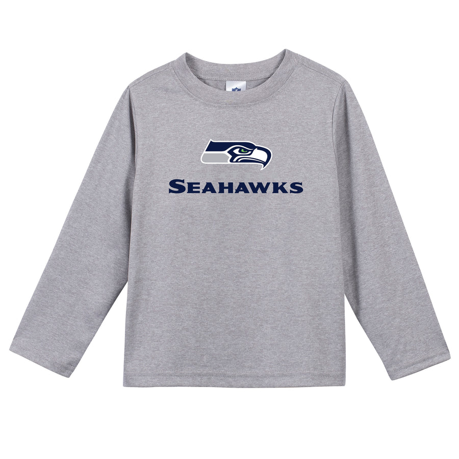 Seattle Seahawks Boys Long Sleeve Tee Shirt-Gerber Childrenswear