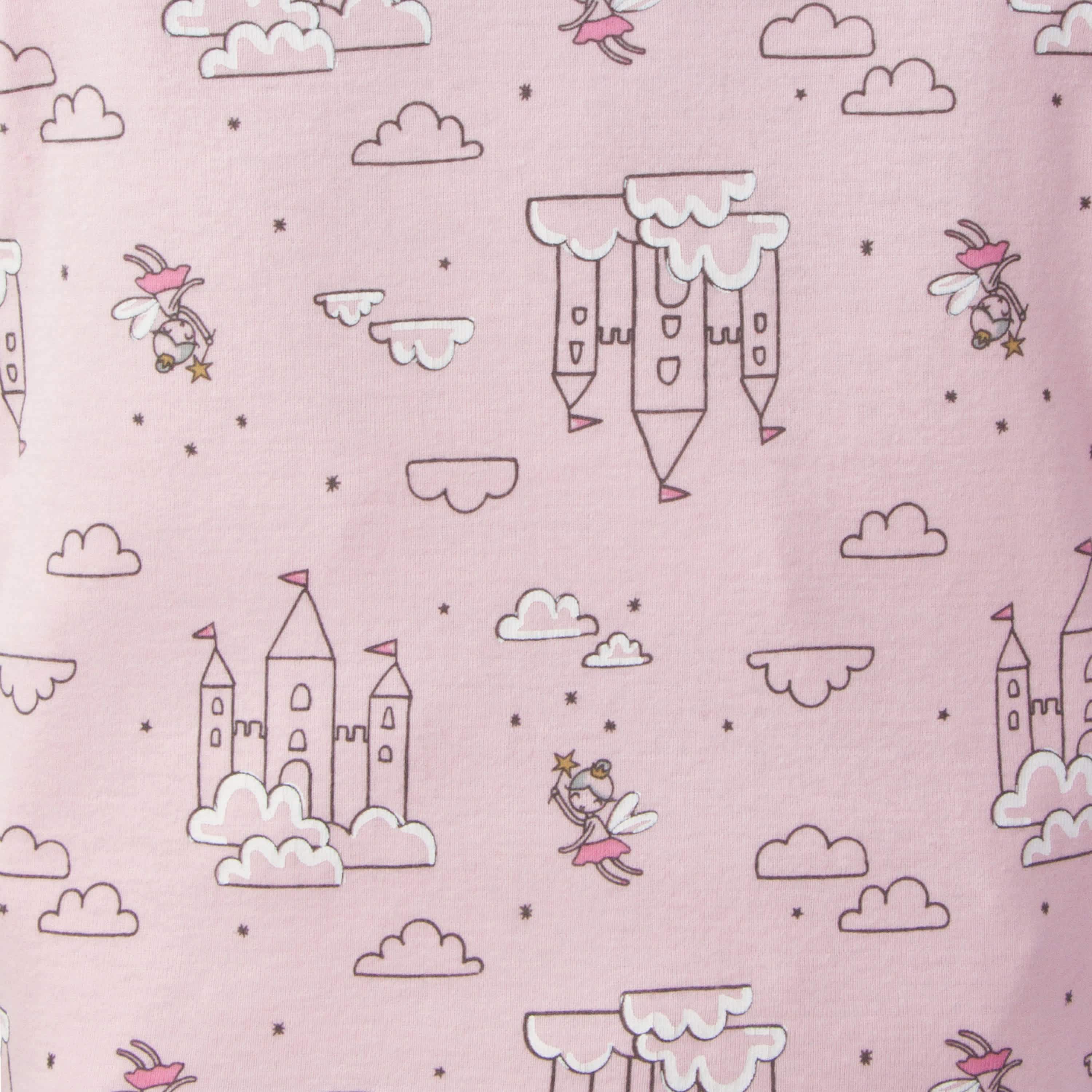 4-Piece Infant & Toddler Girls Castle Snug Fit Cotton Pajamas-Gerber Childrenswear