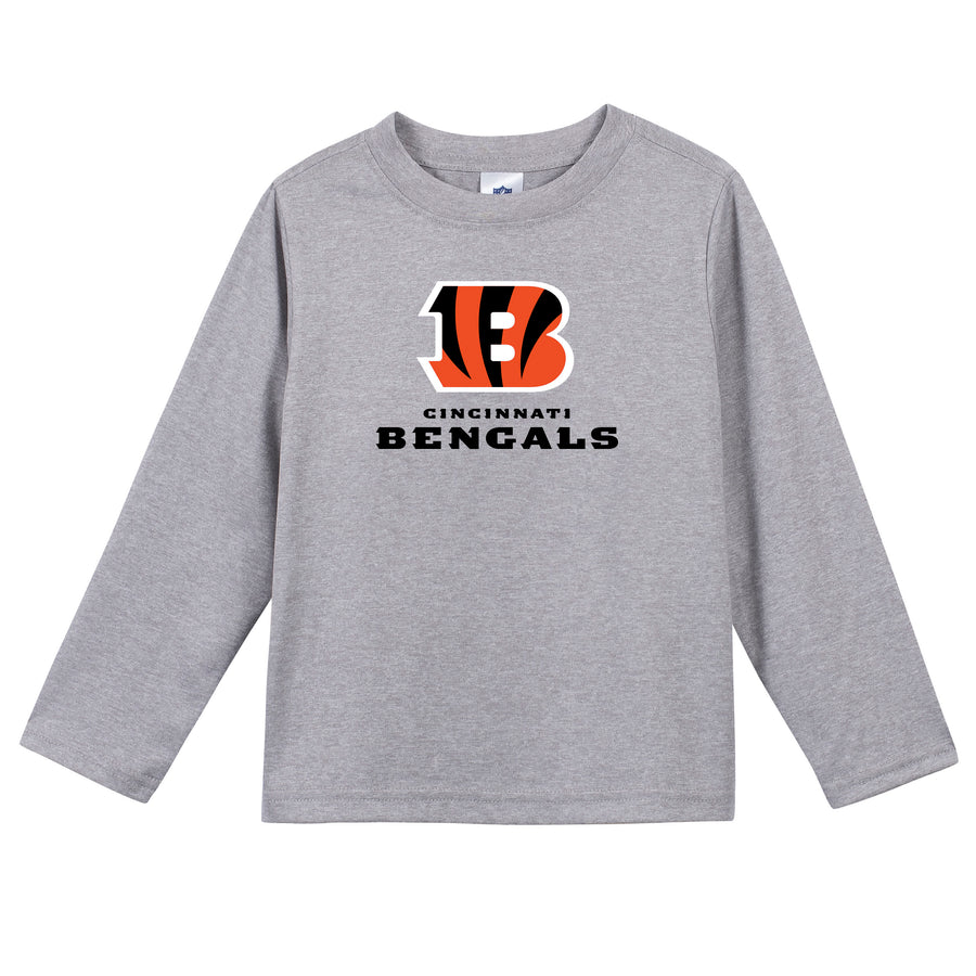 Cincinnati Bengals Toddler Boys Long Sleeve Tee Shirt-Gerber Childrenswear