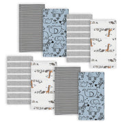 Gerber® 8-Pack Baby Boys Jungle Flannel Burp Cloths-Gerber Childrenswear