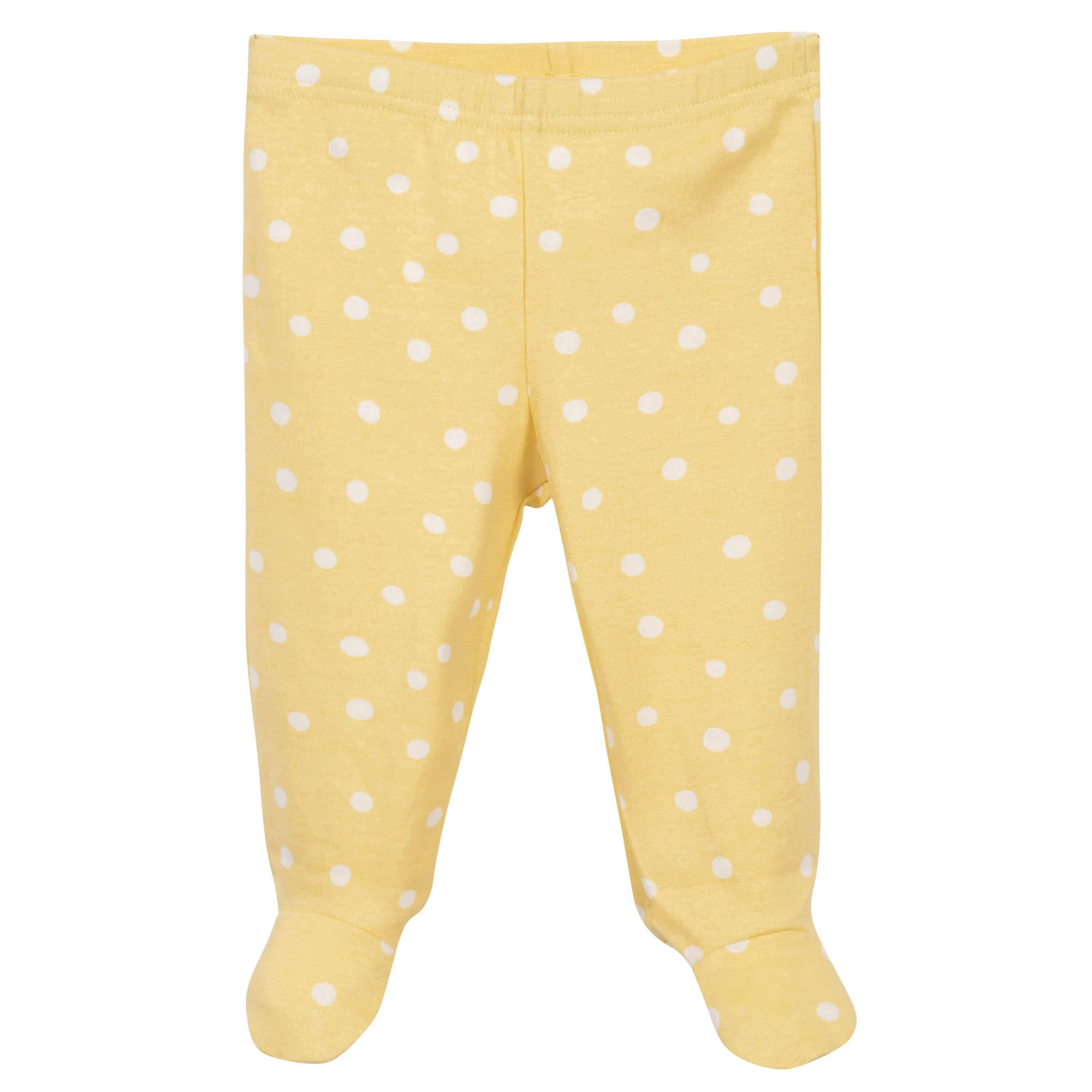 3-Piece Baby Girls Comfy Stretch Flower Pot Shirt, Footed Pant and Cap Set-Gerber Childrenswear