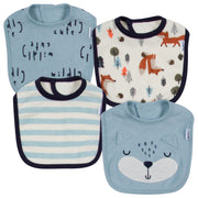 4-Pack Baby Boys Fox Dribbler Bibs