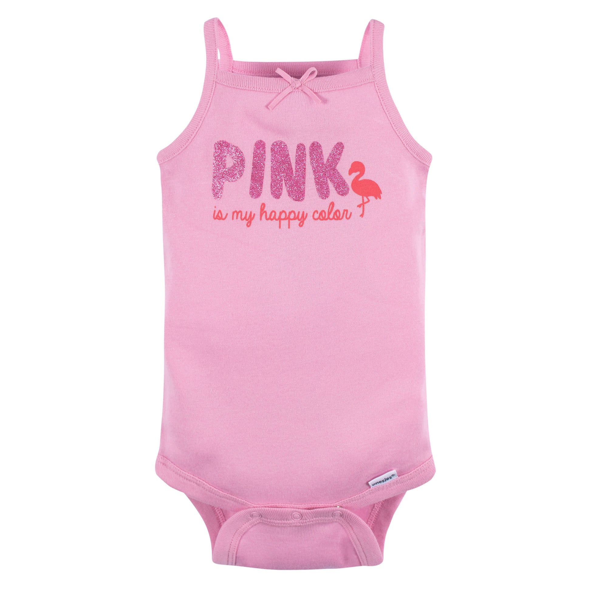 4-Pack Baby Girls Flamingo Fun Sleeveless Onesies® Bodysuits