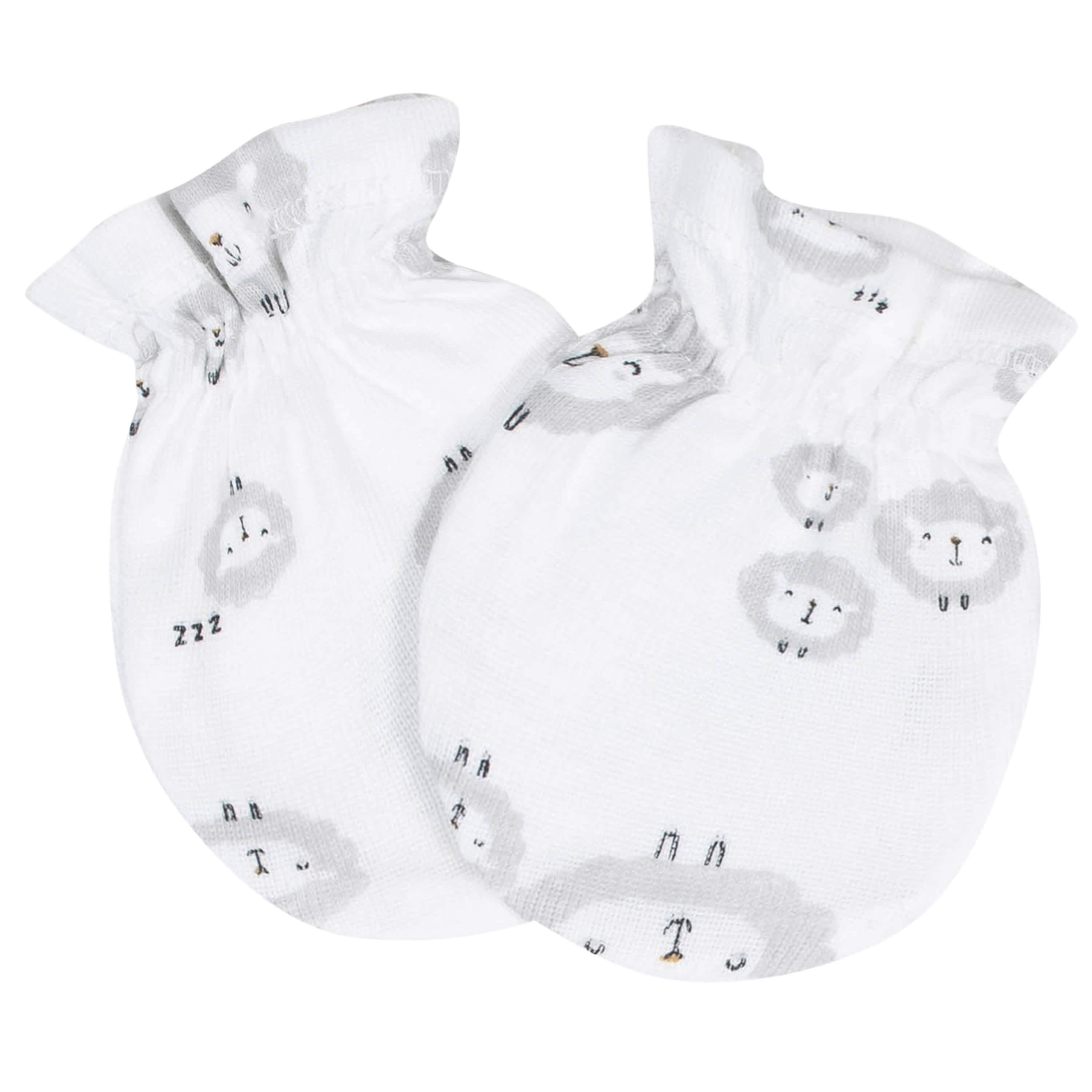 8-Piece Baby Neutral Sheep Caps & Mittens Set-Gerber Childrenswear