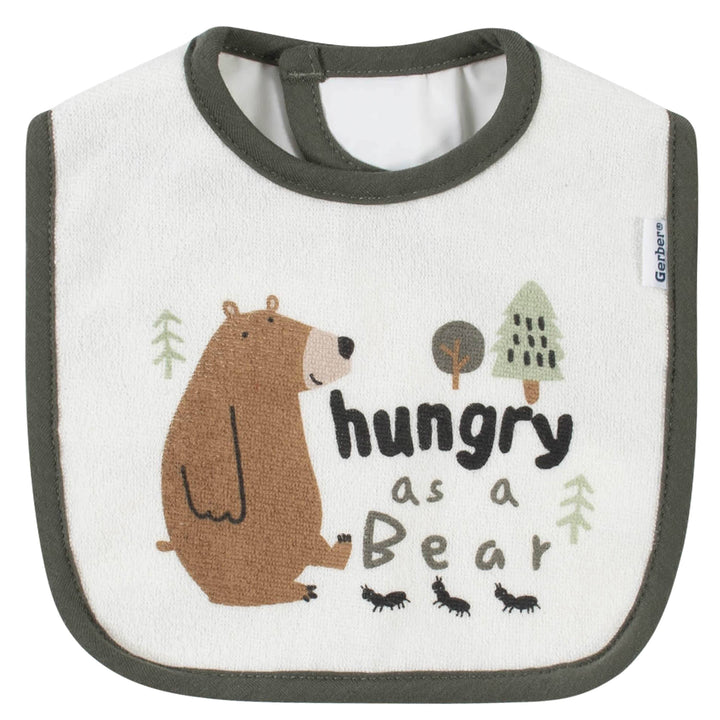 7-Piece Baby Boys Bear Terry Bibs & Terry Burp Cloths Set-Gerber Childrenswear