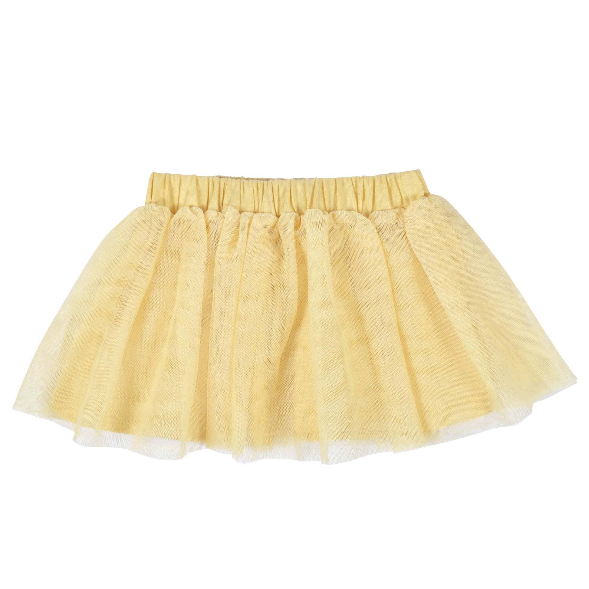 3-Piece Baby & Toddler Girls Golden Flowers French Terry Top, Tulle Tutu, & Legging Set