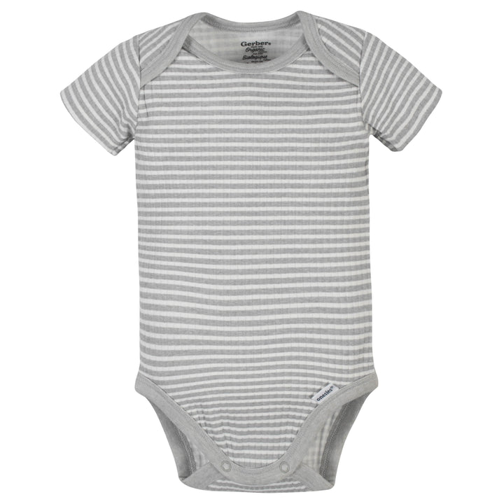 3-Pack Organic Baby Boys Jungle Short Sleeve Onesies® Bodysuits-Gerber Childrenswear