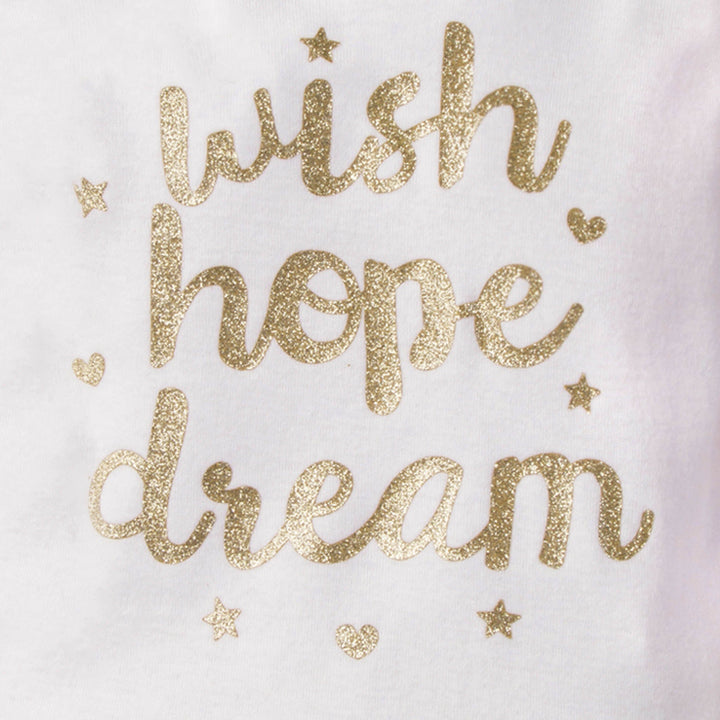 4-Piece Girls Cotton Pajamas - Wish Hope Dream-Gerber Childrenswear