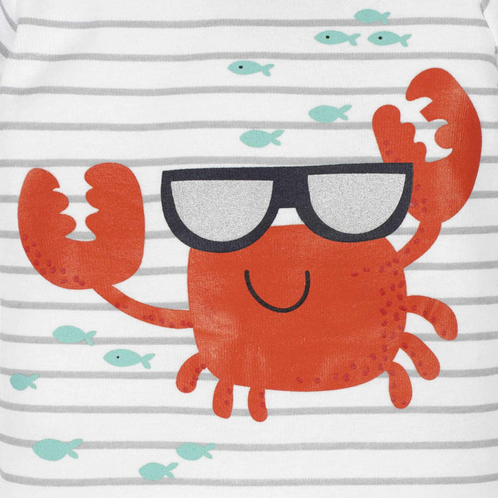 3-Piece Baby Boys Crab Bodysuit, Pants & Cap Set