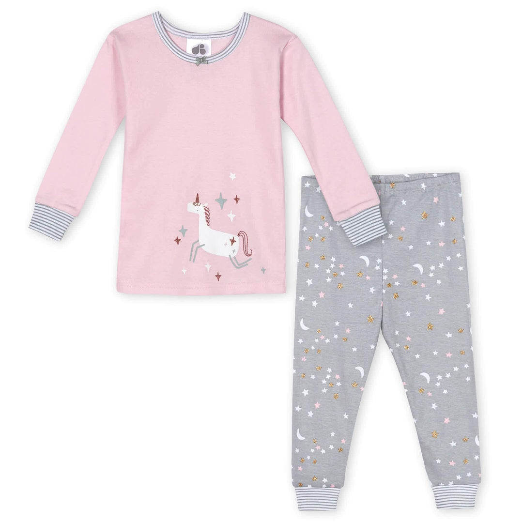 4-Pack Toddler Girls' Unicorn & Clouds Organic 2-Piece Pajamas-Gerber Childrenswear