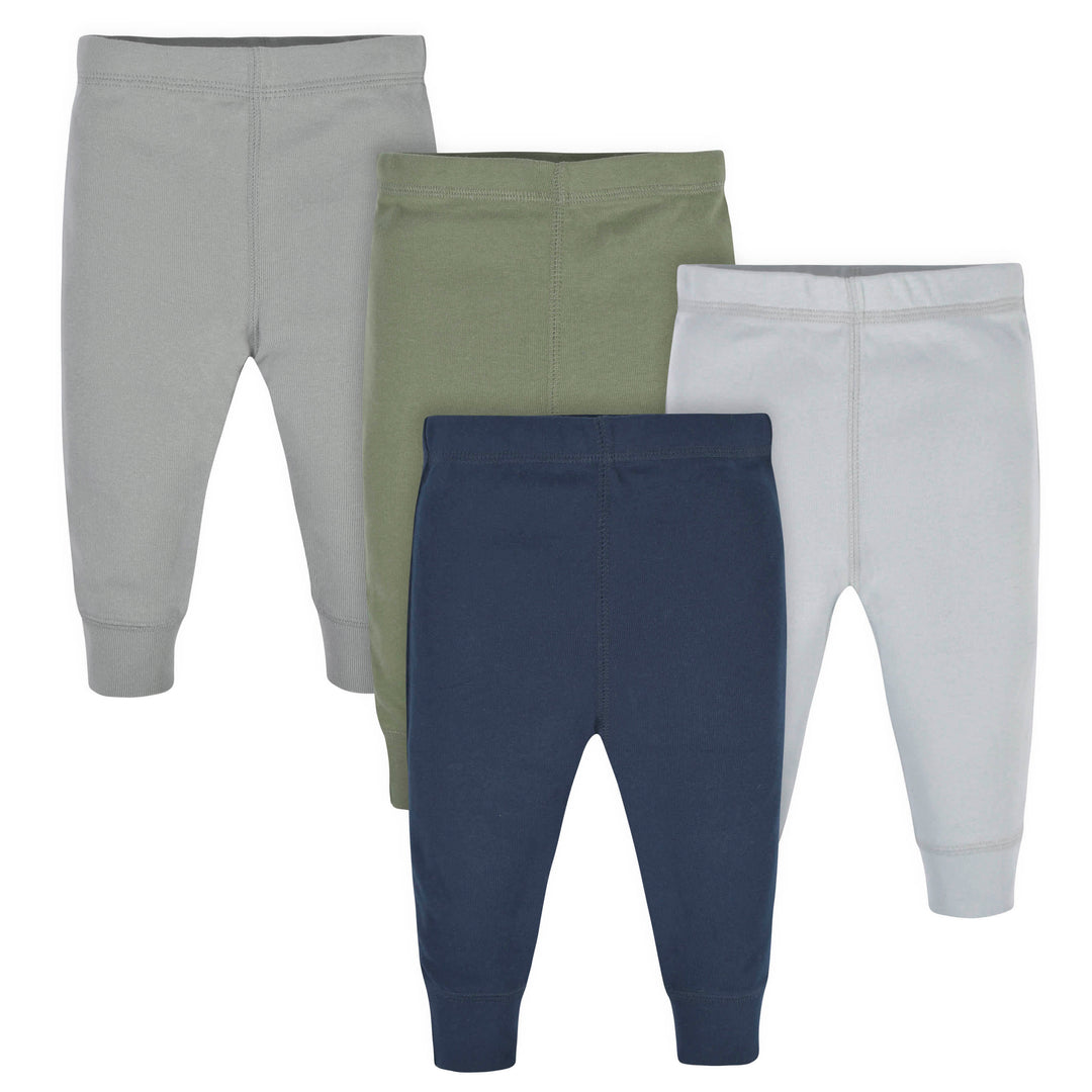 4-Pack Baby Boys Navy & Army Green Active Pants-Gerber Childrenswear