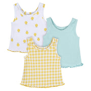 3-Pack Baby & Toddler Girls Picnic Day Dreams Racer Back Tank Tops-Gerber Childrenswear