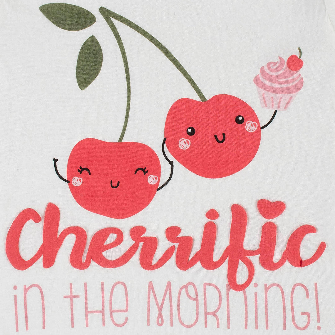 4-Piece Infant & Toddler Girls Cherry Kisses Snug Fit Cotton Pajamas-Gerber Childrenswear