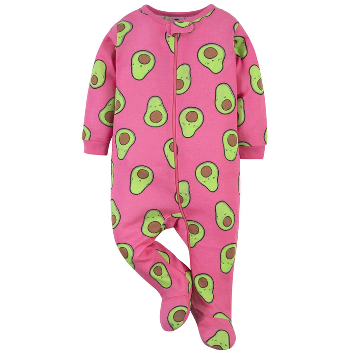 Baby Pink Avocado Sleep 'N Play-Gerber Childrenswear
