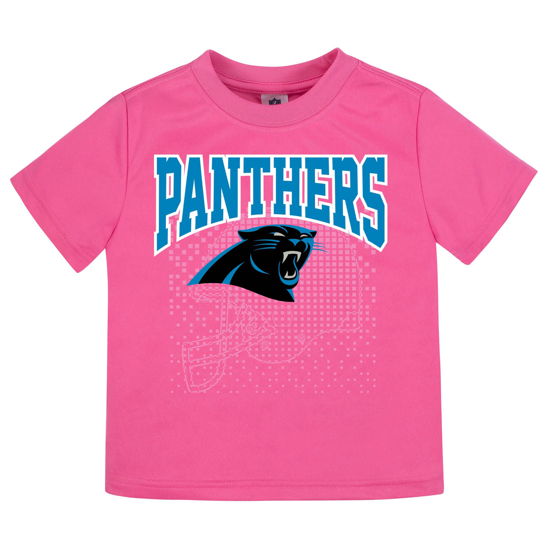 Carolina Panthers Girls Short Sleeve Tee Shirt-Gerber Childrenswear