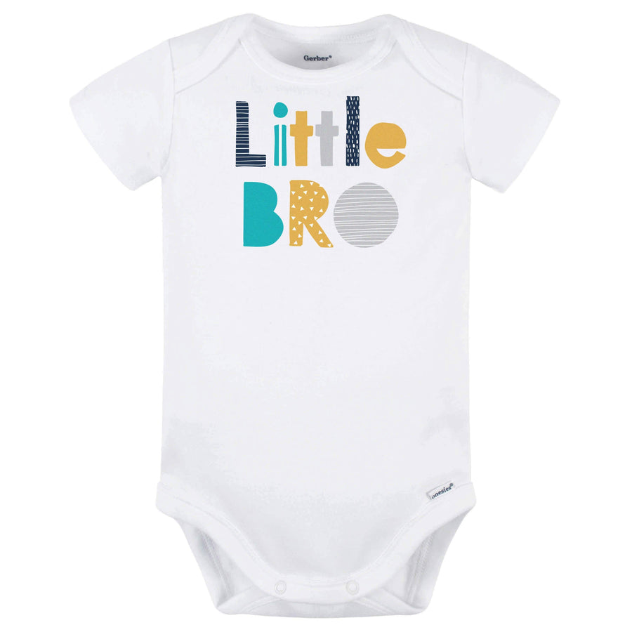Baby Boy "Little Bro" Short Sleeve Onesies® Bodysuit-Gerber Childrenswear