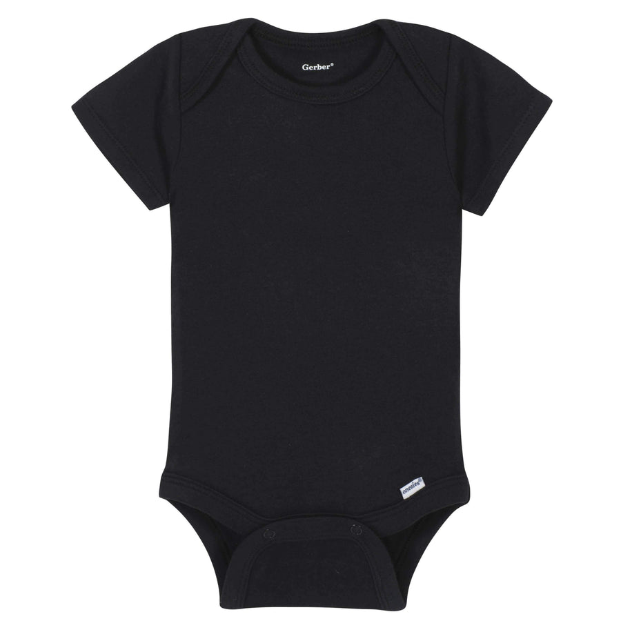 Premium Short Sleeve Onesies® Bodysuit - Black-Gerber Childrenswear