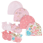 8-Piece Baby Girls Princess Caps & Mittens Set-Gerber Childrenswear