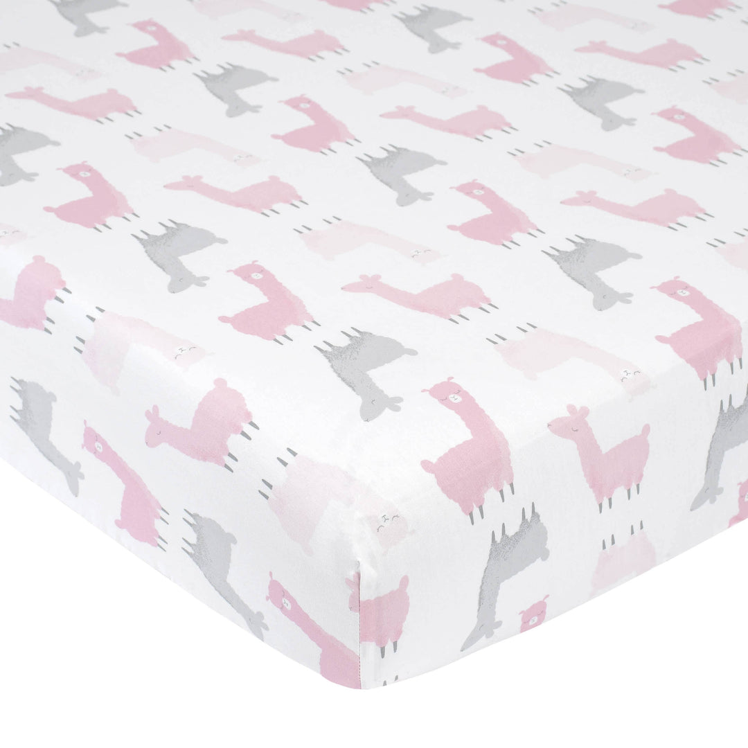 Pink Llama Ombre Printed Sheet-Gerber Childrenswear