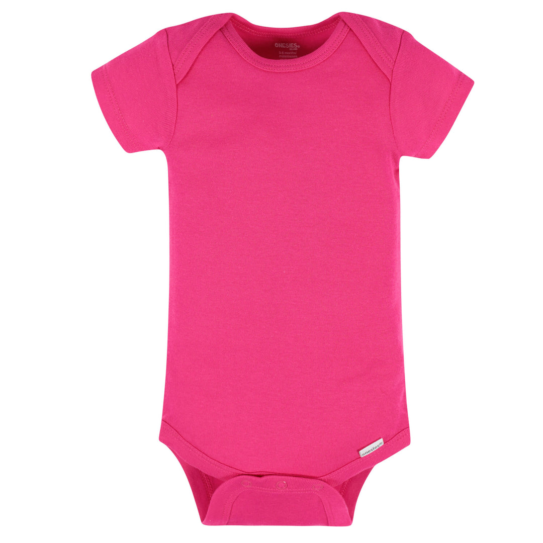 Short Sleeves Cotton Bodysuits - Pack of 5 - 3m to 24m - Pink