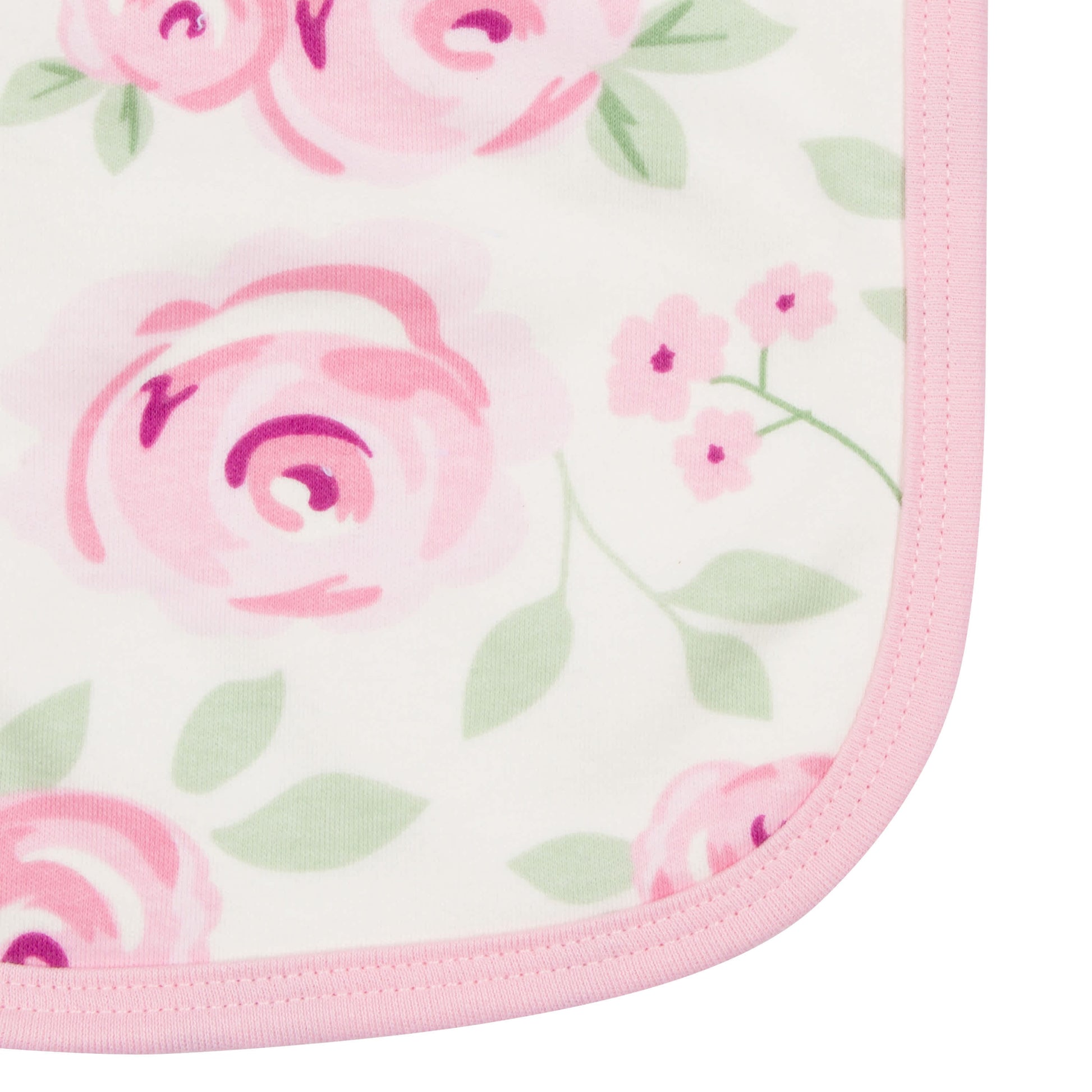 4-Pack Baby Girls Floral Terry Burpcloths