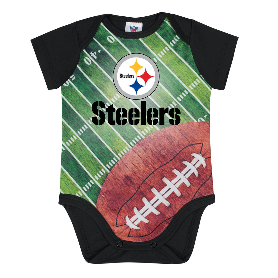 Pittsburgh Steelers Baby Boy Short Sleeve Bodysuit-Gerber Childrenswear