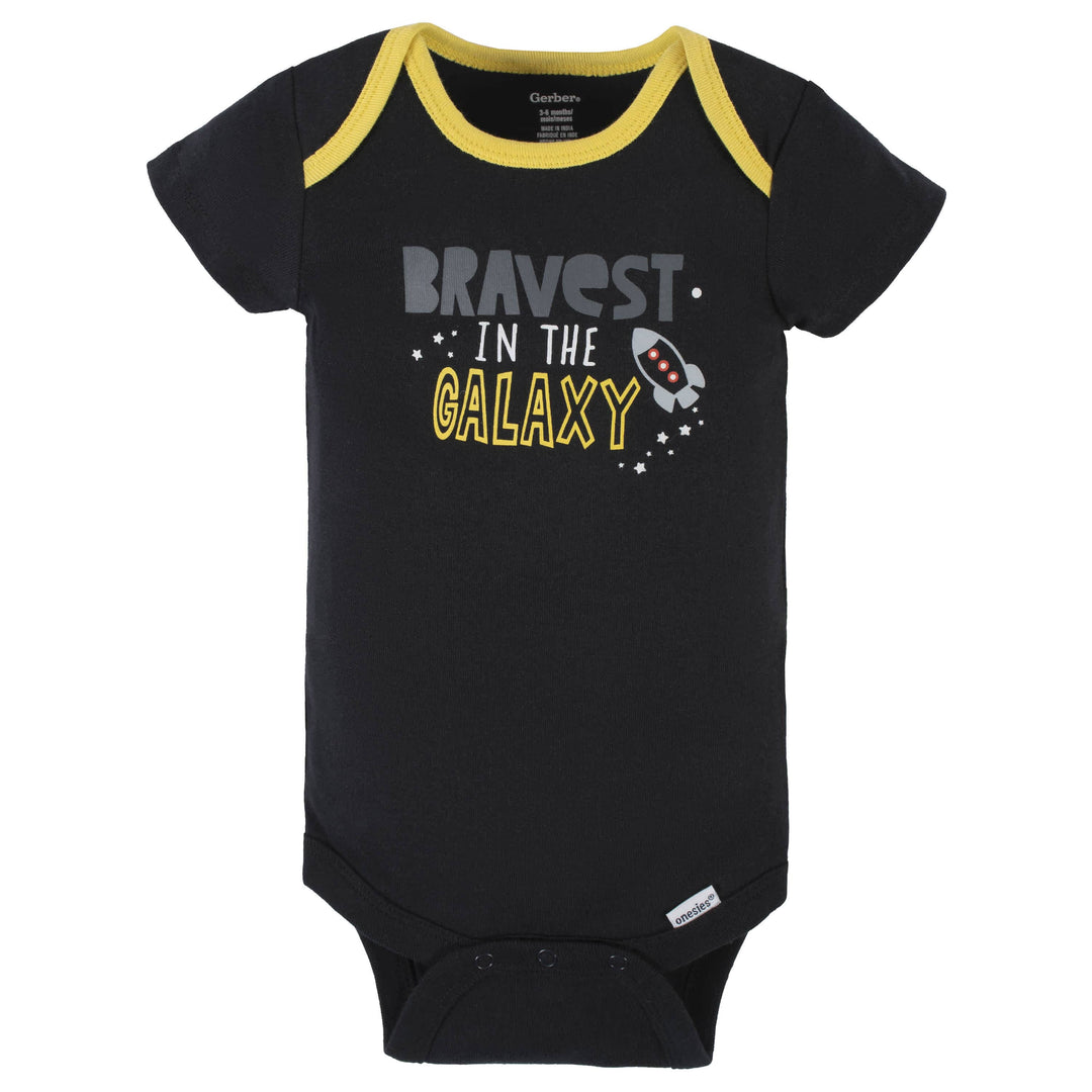 4-Pack Baby Boys Blast Off Short Sleeve Onesies® Bodysuits-Gerber Childrenswear
