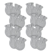 8-Pack Baby Neutral Gray Heather No Scratch Mittens-Gerber Childrenswear