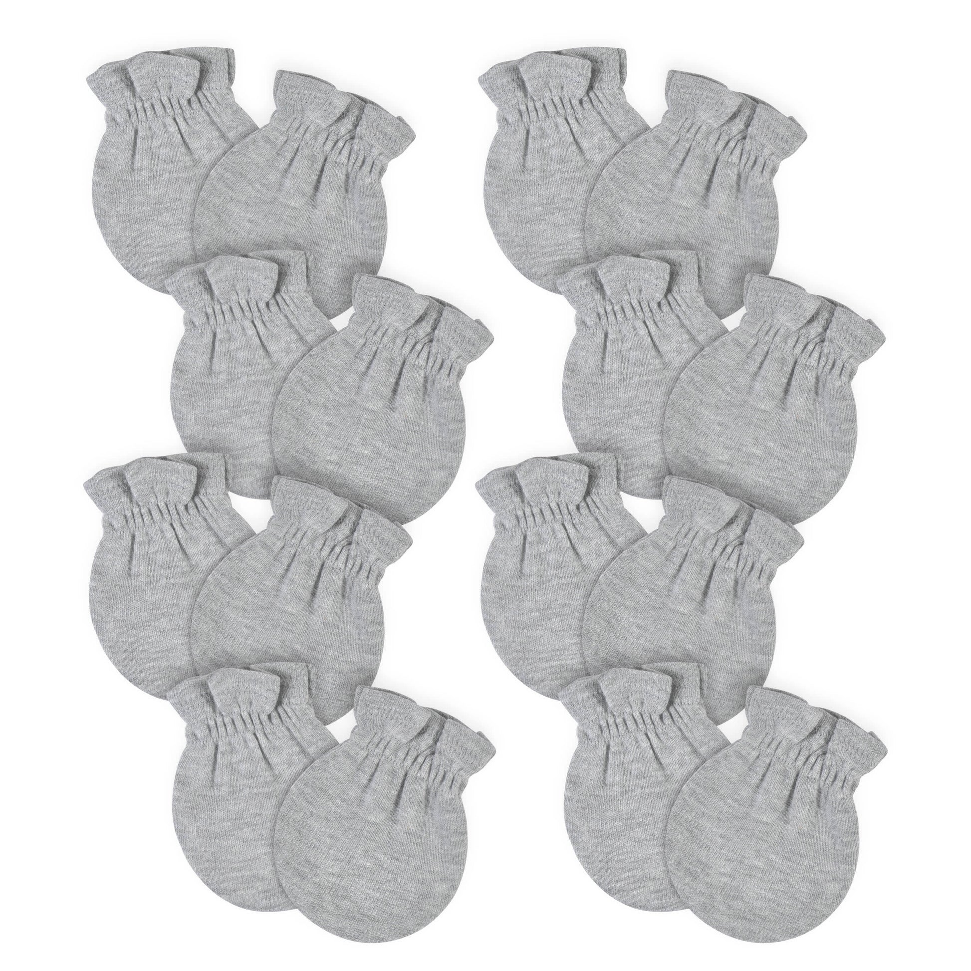 8-Pack Baby Neutral Gray Heather No Scratch Mittens-Gerber Childrenswear