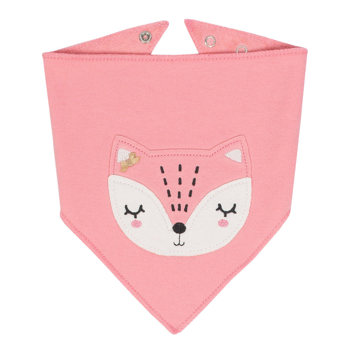 Baby Girl 3-pack Fox Handkerchief Bibs-Gerber Childrenswear
