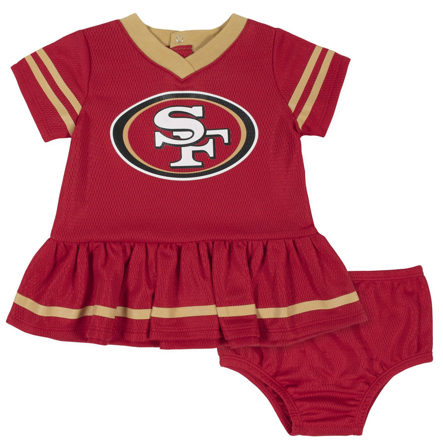 San Francisco 49ers Baby Girls Dress & Diaper Cover Set-Gerber Childrenswear