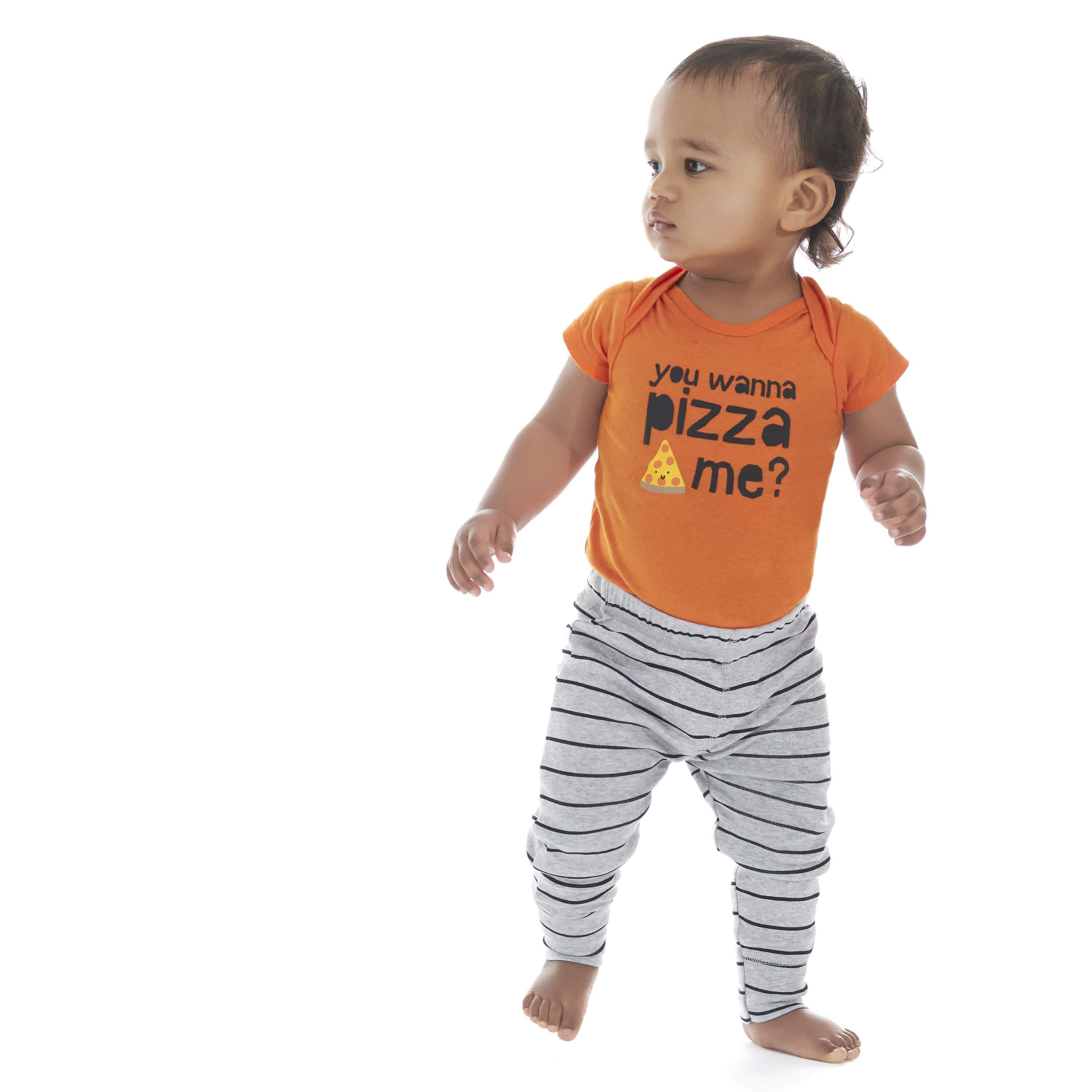 6-Piece Baby Boys Pizza Onesies® Brand Bodysuits & Pants Set-Gerber Childrenswear