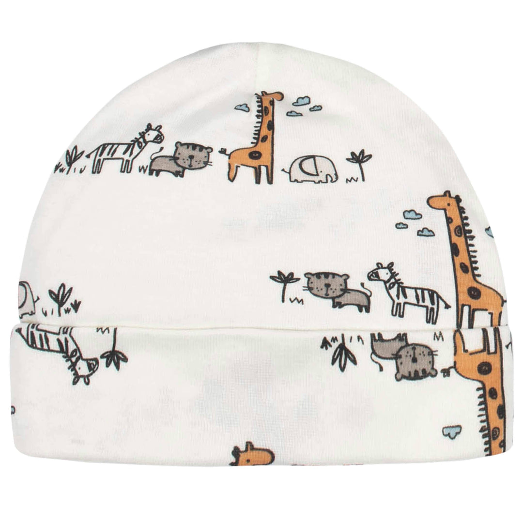 8-Piece Baby Boys Jungle Caps & Mittens Set-Gerber Childrenswear
