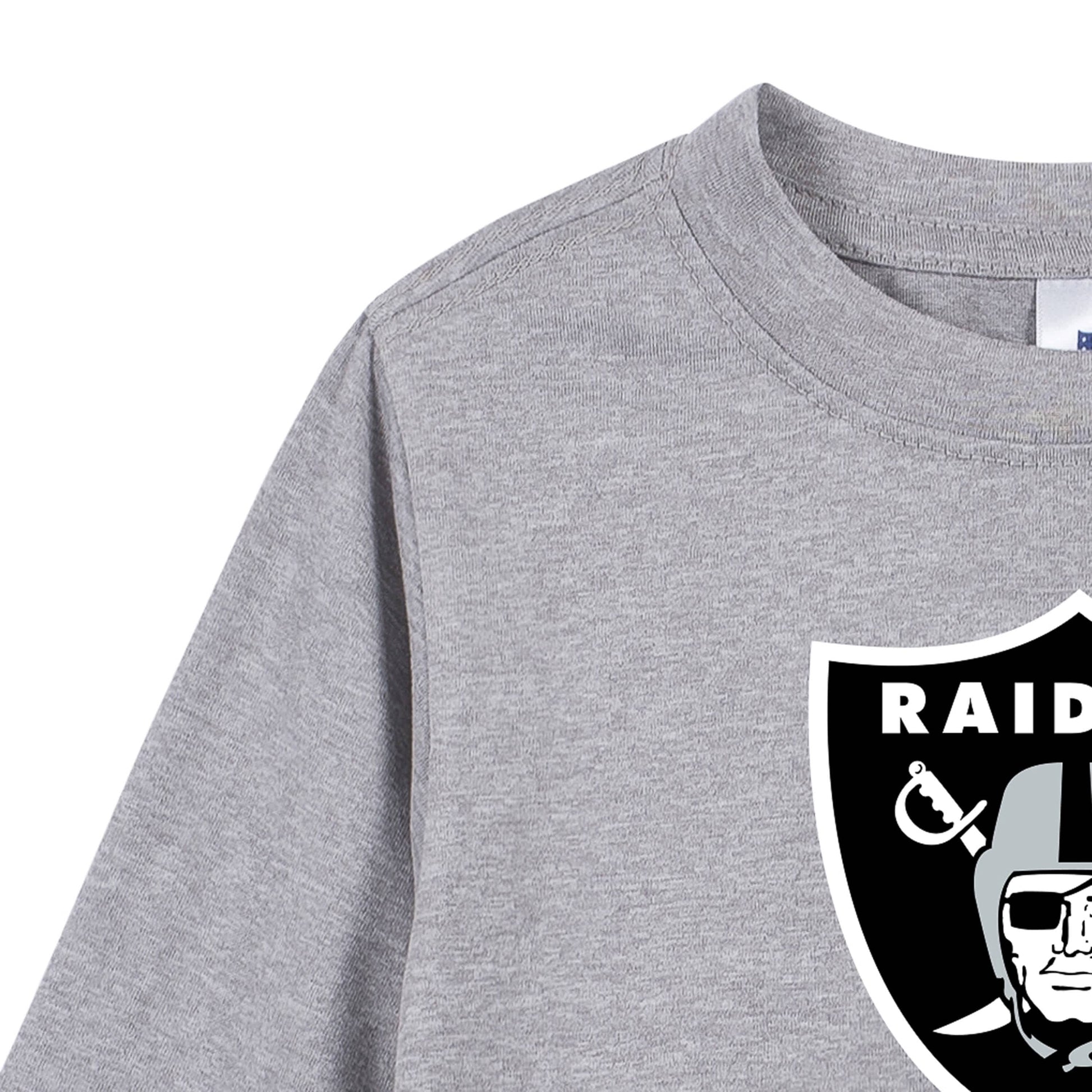 Las Vegas Raiders Toddler Boys Long Sleeve Tee Shirt-Gerber Childrenswear