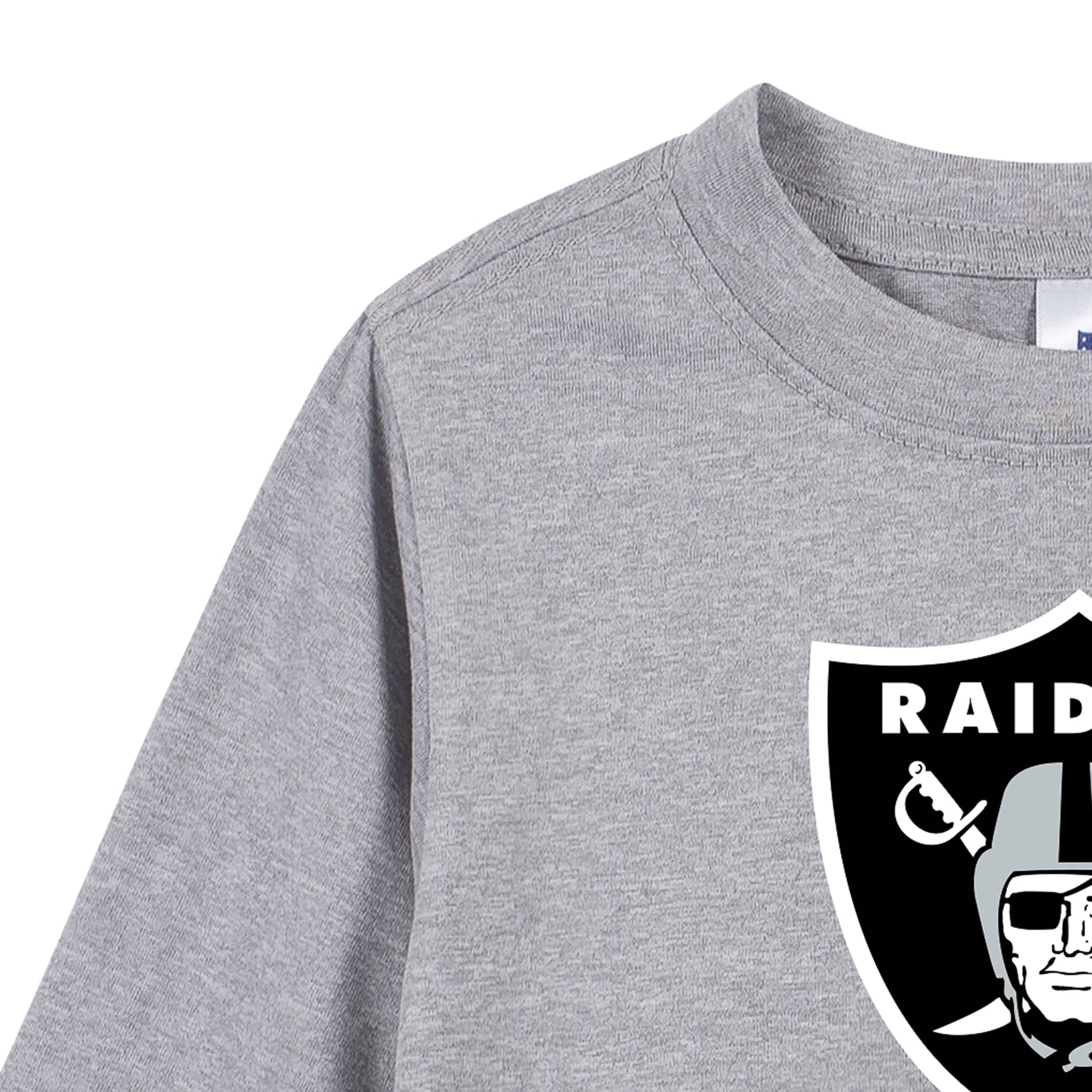 Las Vegas Raiders Toddler Boys Long Sleeve Tee Shirt-Gerber Childrenswear