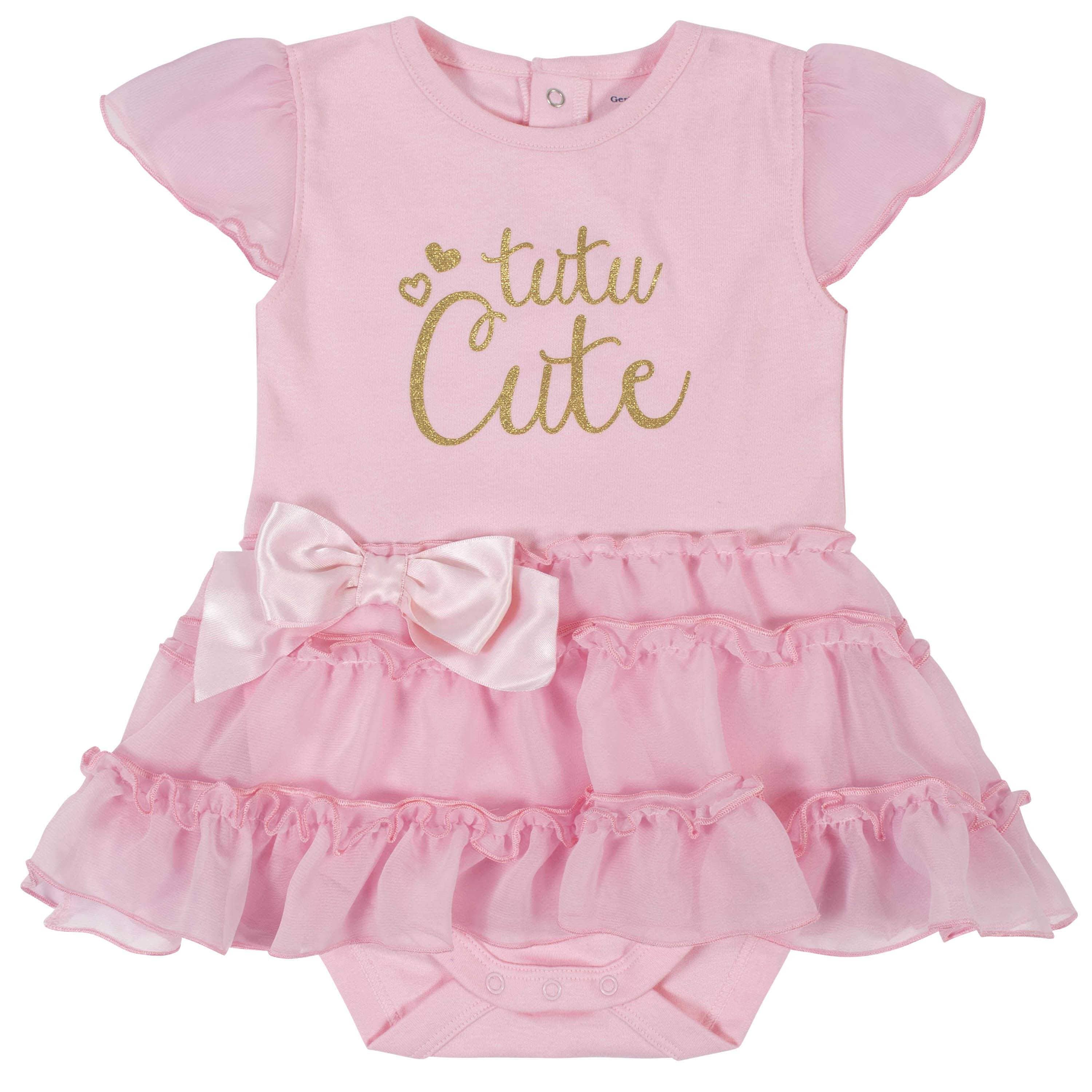 Tutu Cute Bodysuit with Tutu Skirt-Gerber Childrenswear