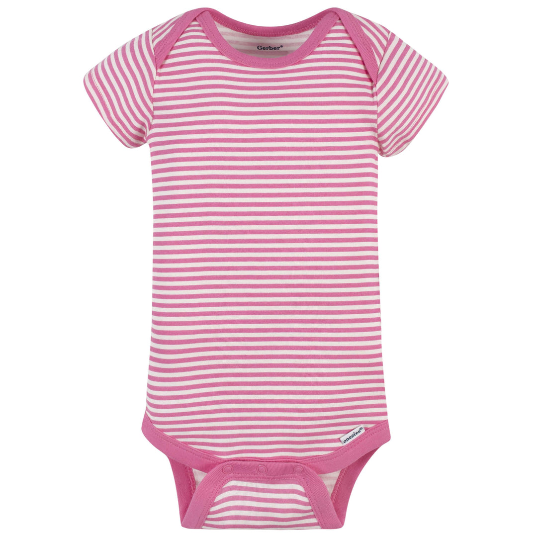 3-Pack Baby Pink Avocados Onesies® Bodysuits-Gerber Childrenswear