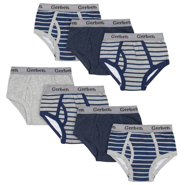 7-Pack Toddler Boys Underwear, Striped Briefs-Gerber Childrenswear