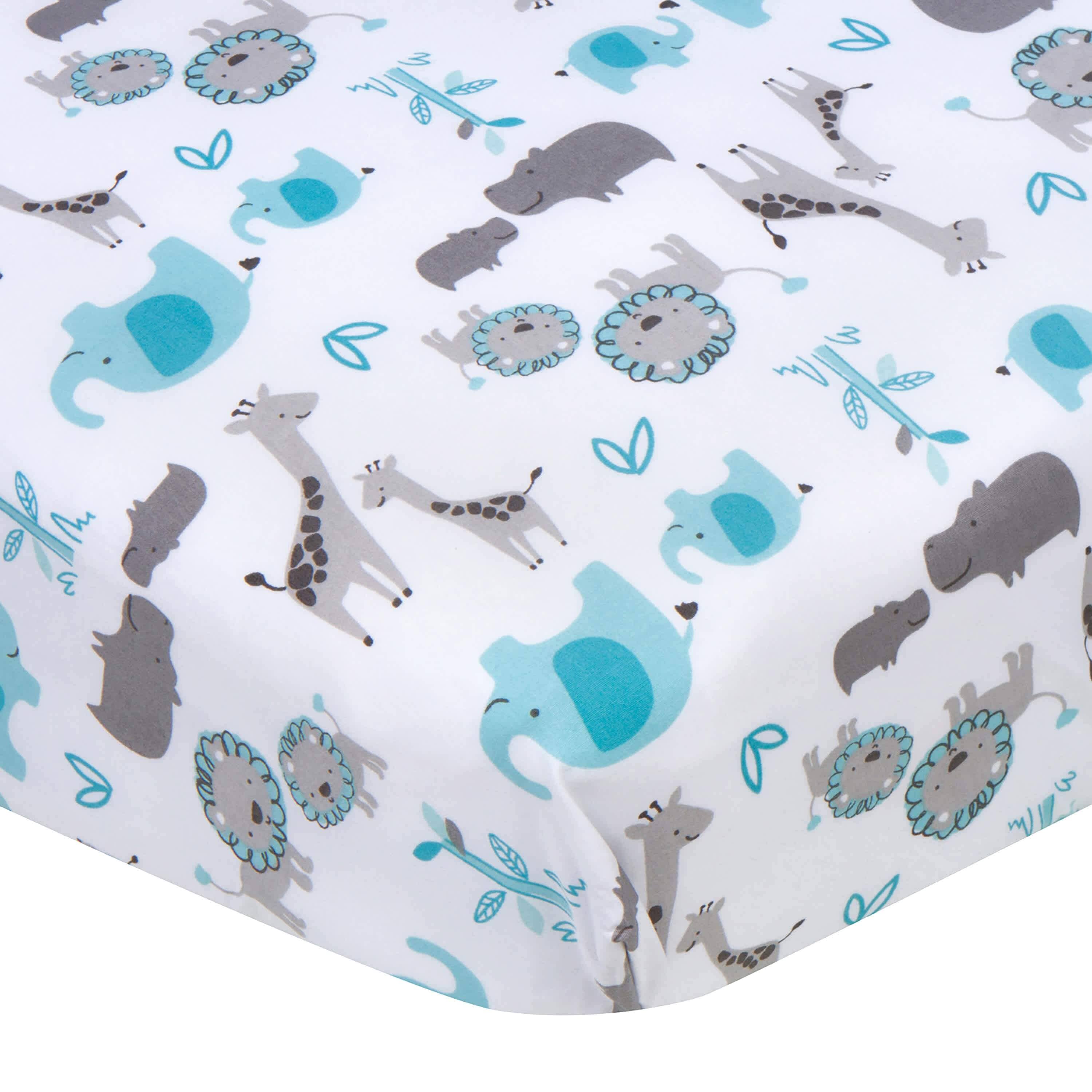 Boys Safari Fitted Crib Sheet-Gerber Childrenswear