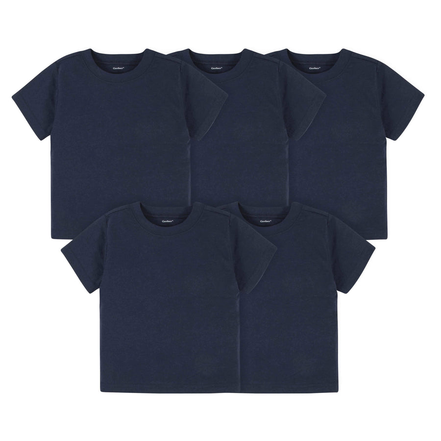 5-Pack Baby & Toddler Navy Premium Short Sleeve Tees-Gerber Childrenswear
