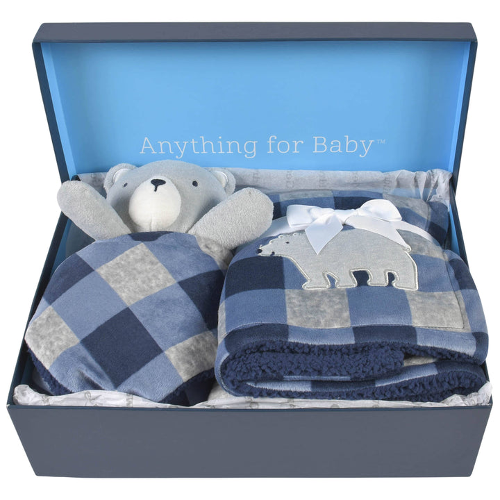 2-Piece Baby & Toddler Boys Bear Blanket & Security Blanket Set-Gerber Childrenswear